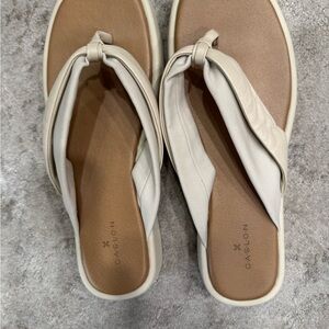 Caslon Cream Knotted Toe-Post Sandals